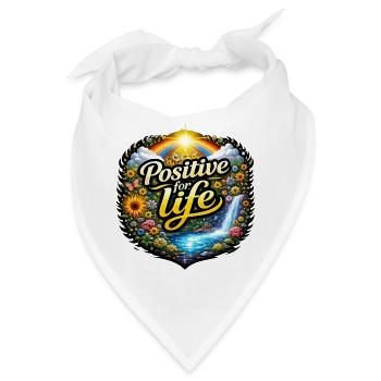 Positiv fürs Leben - Bandana - Weiß - Vorne