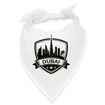 Dubai Skyline Shield - Bandana - Weiß - Vorne