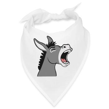 Lauter Esel Cartoon Kopf - Bandana - Weiß - Vorne