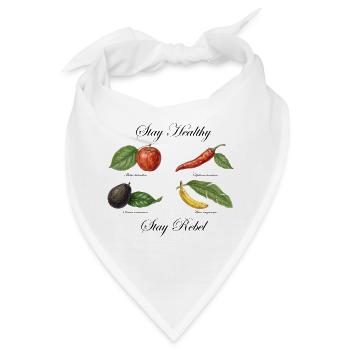 Stay Healthy, Stay Rebel! - Bandana - Weiß - Vorne