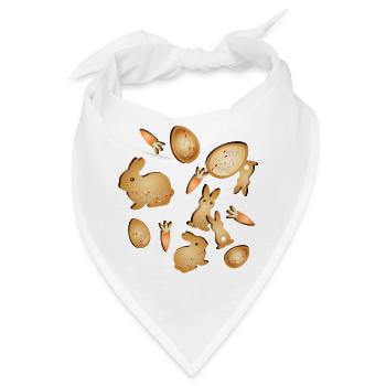 Osterplätzchen Keks Motive Set mit Hase & Ei  - Bandana - Weiß - Vorne