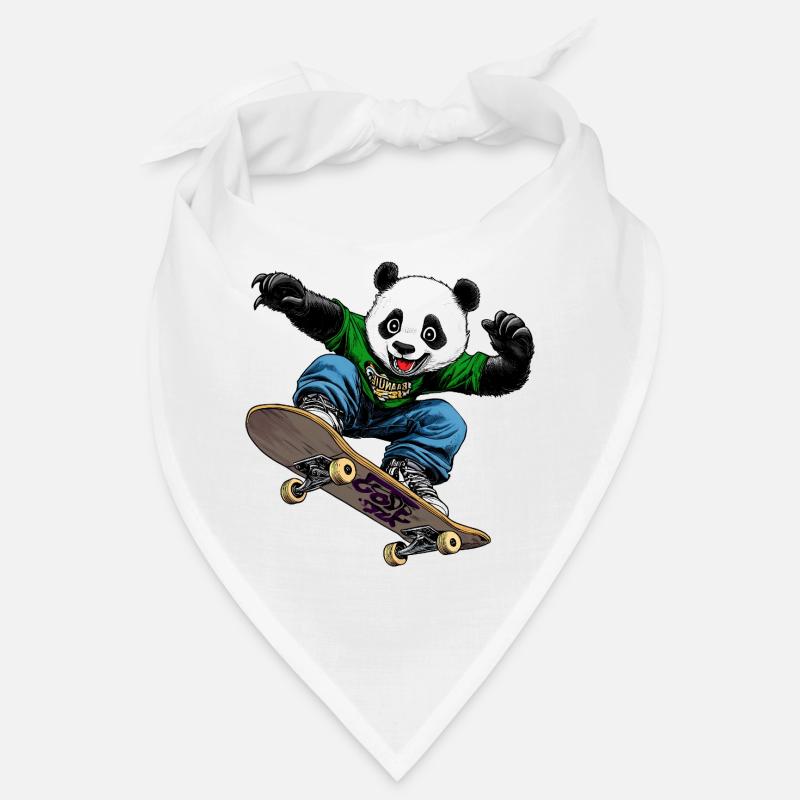Pandabär Skateboarder Bandana