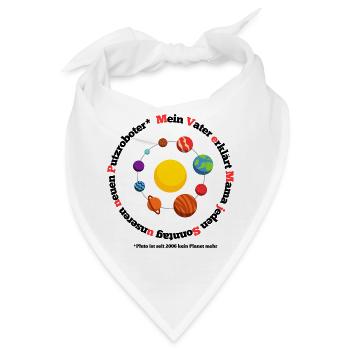 Sonnensystem lustig - Bandana - Weiß - Vorne