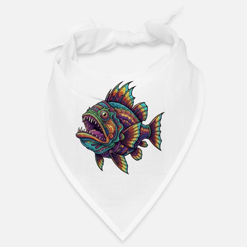 Regenbogenfisch mit Muster Bandana