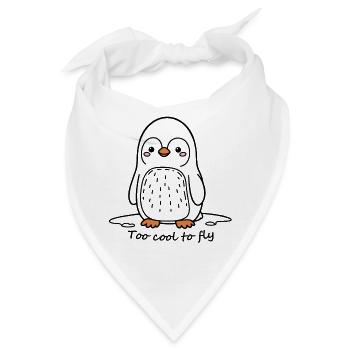 Pinguin mit rosa Wangen - Bandana - Weiß - Vorne