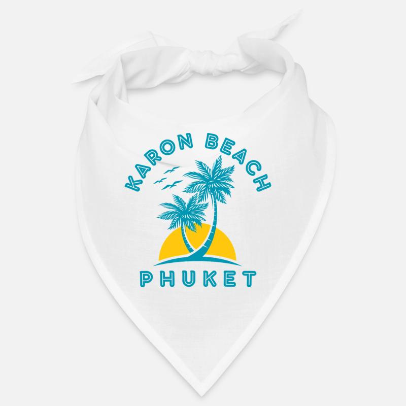 Coucher de soleil du palmier de Karon Beach Phuket Bandana