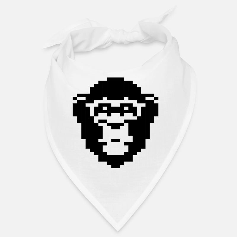 Conception du visage de singe pixelisé Bandana