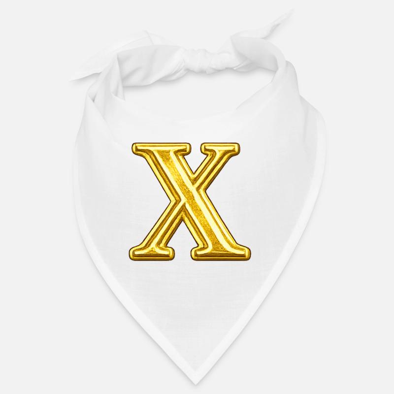 Gold X emblem Bandana