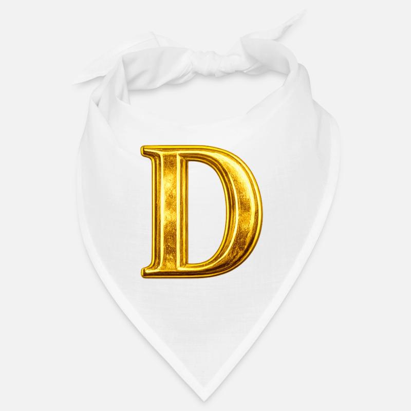 Gold D Monogram Bandana