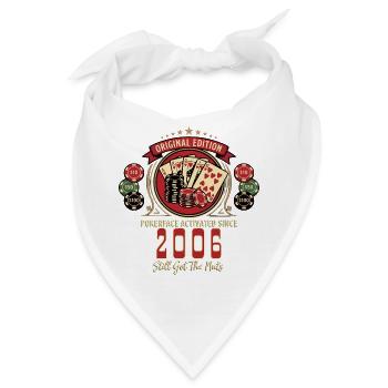 Poker T-Shirt 2006 Geburtstag, Poker Legende Shirt - Bandana - Weiß - Vorne