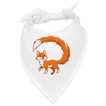 Feuerfuchs Langschwanz! - Bandana - Weiß - Vorne