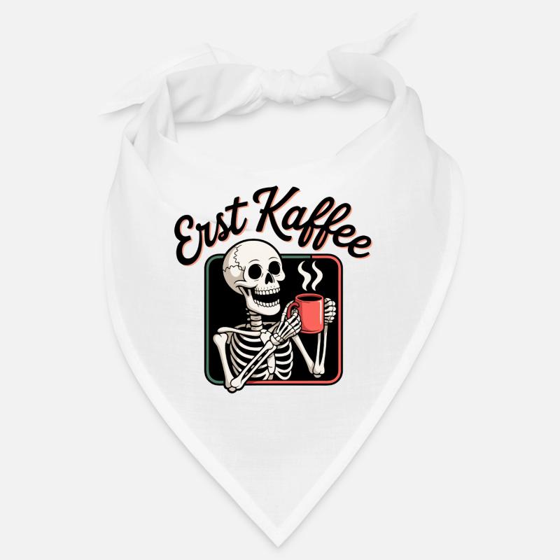 Erst Kaffee Skelett Bandana