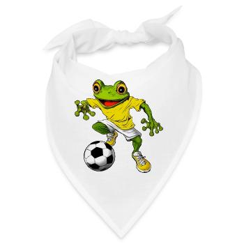 Fussball Frösche - Bandana - Weiß - Vorne