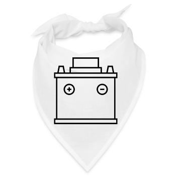 Autobatterie - Bandana - Weiß - Vorne