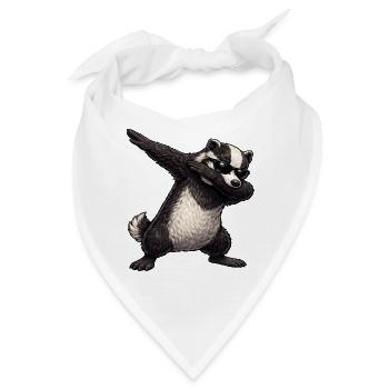 Dabbing Dachs - Bandana - Weiß - Vorne