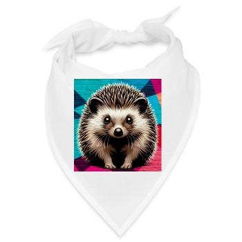 Igel - Bandana - Weiß - Vorne