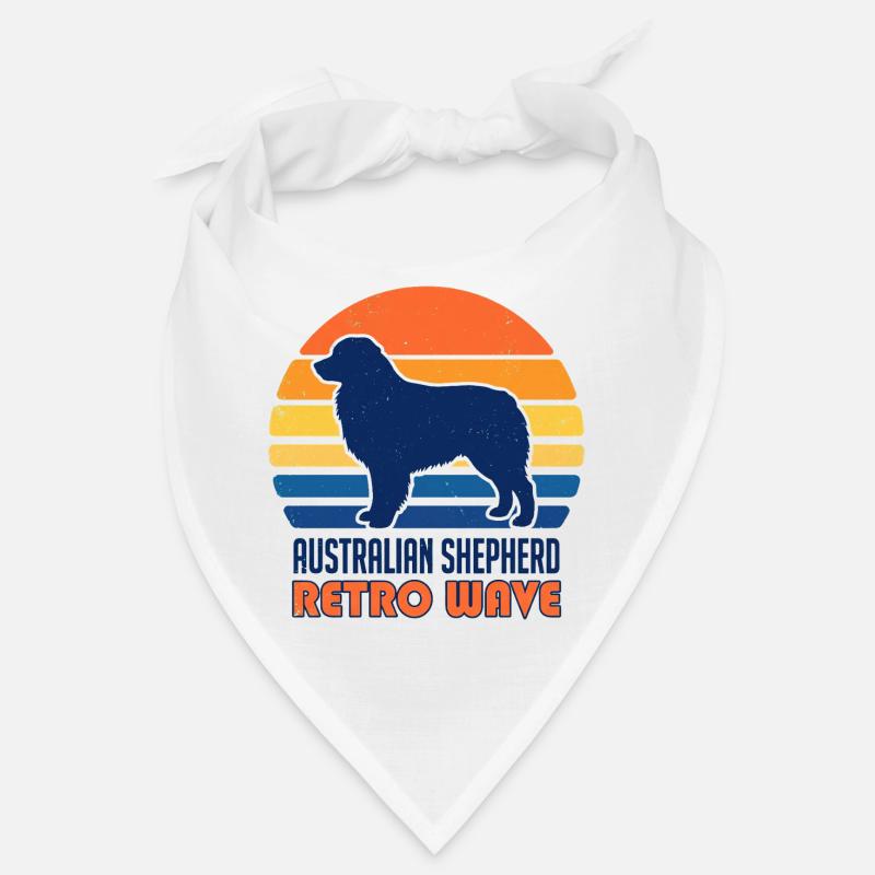 Retro Wave Aussie : Vintage Australian Shepherd Bandana