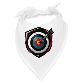 Pfeil trifft Zentrum Bullseye - Bandana - Weiß - Vorne