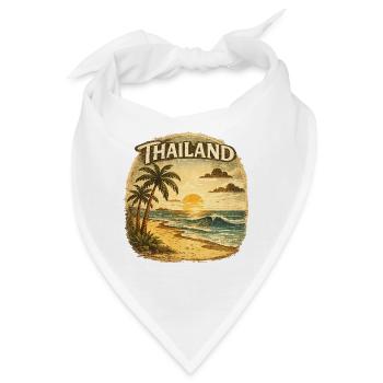 Thailand Tropical Sunset - Bandana - Weiß - Vorne