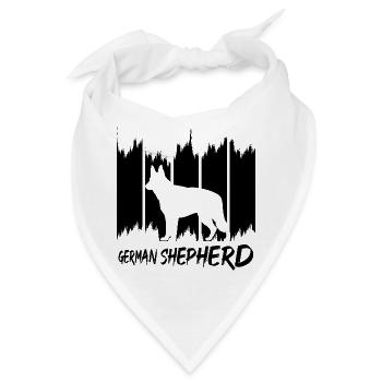 Deutscher Schäferhund - Bandana - Weiß - Vorne