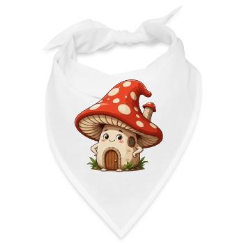 Rotkappenhaus Pilzdesign - Bandana - Weiß - Vorne
