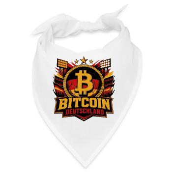 Bitcoin Deutschland Fußball Krypto  - Bandana - Weiß - Vorne