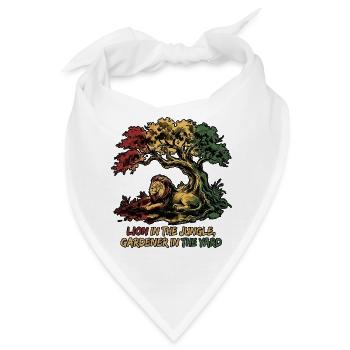 Roots Lion Garden - Bandana - Weiß - Vorne
