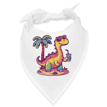 Dinosaurier brontosaurus Sommer - Bandana - Weiß - Vorne