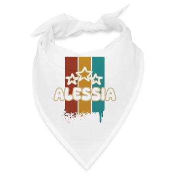 Geschenk für Alessia - Bandana - Weiß - Vorne