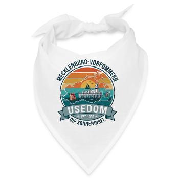 Usedom Inselidylle am Sonnenuntergang - Bandana - Weiß - Vorne