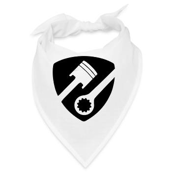 Kfz-Mechatroniker Kolben und Werkzeug - Bandana - Weiß - Vorne