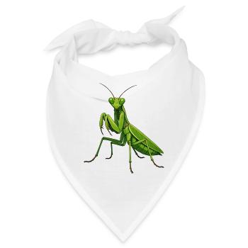 Gottesanbeterin - Bandana - Weiß - Vorne