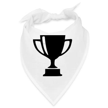 Pokal Sport Wettbewerb Geschenk - Bandana - Weiß - Vorne
