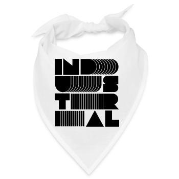 industrielle Musik gestapelte Typografie - Bandana - Weiß - Vorne