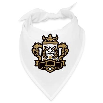 Bierkrug Maskottchen Wappen - Bandana - Weiß - Vorne