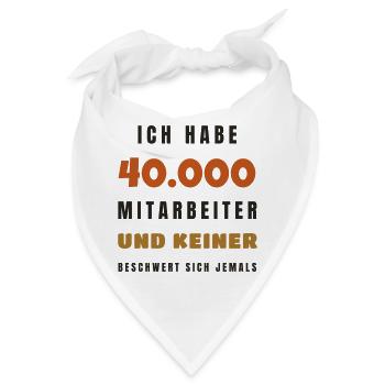 Imker 40.000 Mitarbeiter und keiner beschwert - Bandana - Weiß - Vorne