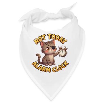 FMorgenmuffel Katze Fiete – Not Today - Bandana - Weiß - Vorne
