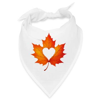 Herbstblatt Baum Wald - Bandana - Weiß - Vorne
