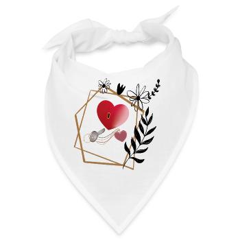 Schlüssel zum Glück - Bandana - Weiß - Vorne
