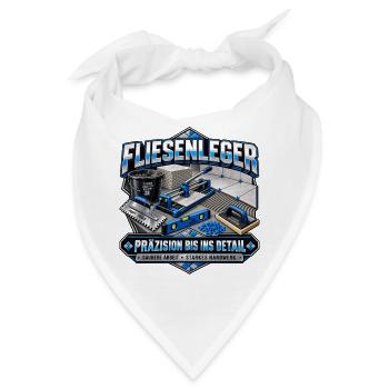 Fliesenleger Präzision Bis Ins Detail - Bandana - Weiß - Vorne