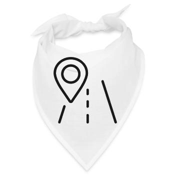 GPS-Straßennavigationslinien-Symbol - Bandana - Weiß - Vorne