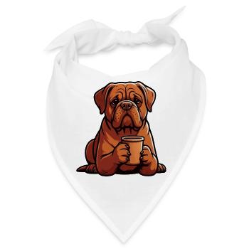 Bordeaux Dogge Bordeauxs Bordeaux Doggen besitzer - Bandana - Weiß - Vorne