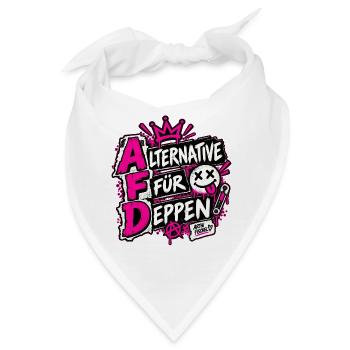 Alternative für Deppen - Bandana - Weiß - Vorne