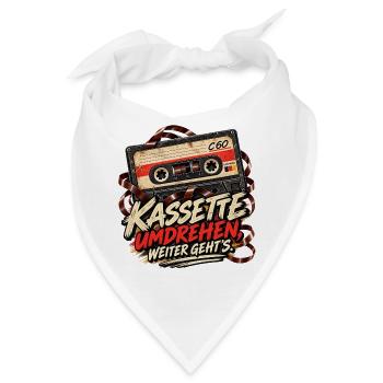 Kassette - Bandana - Weiß - Vorne
