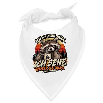 Ich bin nicht müde - Bandana - Weiß - Vorne