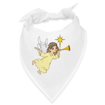 Cartoonish_angel_is_playing_the_flute - Bandana - Weiß - Vorne