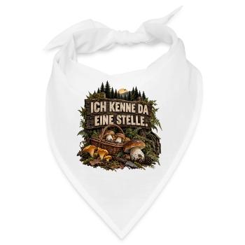 Pilzsammler - Bandana - Weiß - Vorne