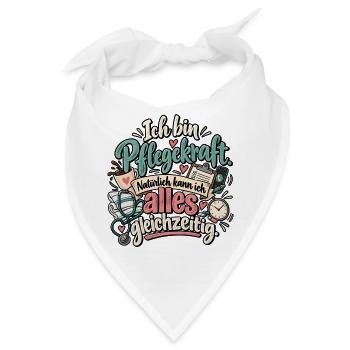 Pflegekraft Multitasking - Bandana - Weiß - Vorne