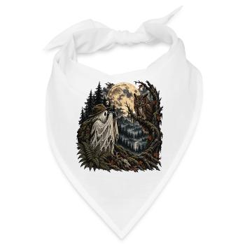 Geisterjäger im Mondscheinwald - Bandana - Weiß - Vorne