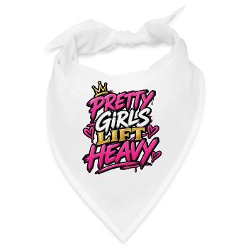 Hübsche Mädchen heben schwer – Motivation im Frauen-Fitnessstudio - Bandana - Weiß - Vorne